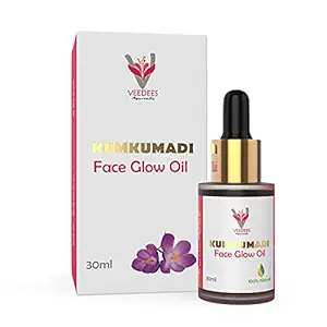 VEEDEES Kumkumadi Face Glow Oil to Reduce Pigmentation Pimples and for Bright Skin |Men and Women | 30ml