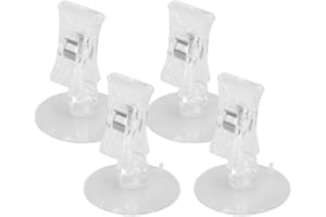 VILLFUL 4Pcs Aquarium Food Clips with Suction Cups Fish Tank Vegetable Holder for Secure Feeding of Seaweed and Algae in Marine Environments