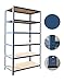 Produktbild Steckregal 200x80x40 cm blau 6 x 175 kg Böden Regal Schwerlastregal Kellerregal Lagerregal Metallregal Regalsysteme