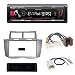 Produktbild Einbauset: Kenwood KMM-BT205 USB Bluetooth Radio + 2-DIN Radioblende mit Ablagefach in Silber + ISO Adapter + Antennenadapter fahrzeugspezifisch für Toyota Yaris 2007-2011