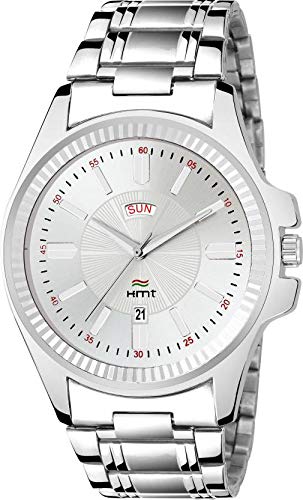 HEMTWhite Dial Day n Date Display-HM-GR052-SLV-CH