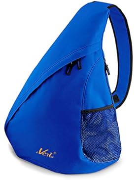 Moderner Messenger Dreieck-Rucksack, Umhängetasche, Body Bag, Crossover Sling Bag Farbe: Royal-Blau - Mit Veri...