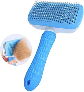 Self Cleaning Slicker Brush for Dogs and Cats,Pet Grooming Tool,Removes Undercoat,Shedding Mats and Tangled Hair ,Dander,Dirt, Massages particle,Improves Circulation