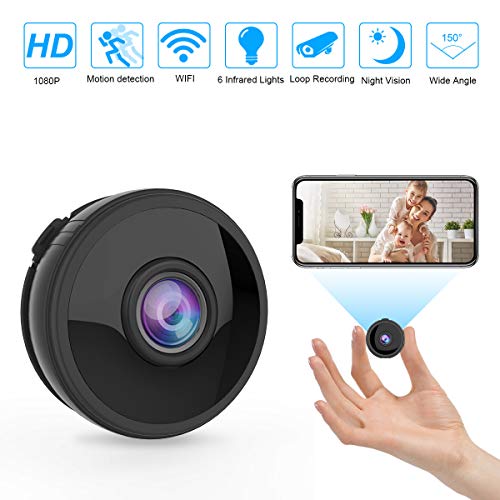 Mini Spy Camera, 1080P HD Hidden Cameras WiFi Spy Camera, Small Wireless Home Nanny Security Surveillance Cam with Motion Detection and Night Vision, Covert Cameras Hidden for Indoor/Outdoor(UPDATED)