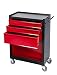 Produktbild Kreher Werkstattwagen, Werkzeugschrank auf Rollen aus Metall. Mit 3 Schubladen und Freifach. Lackiert in Anthrazit und Rot. Maß BxTxH 62 x 33 x 76 cm.