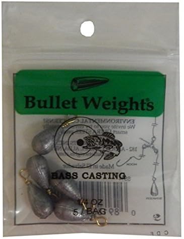Bullet Weight SS14 1/4-Ounce Bass Casting Sinker, Nickel Finish by Bullet Weight