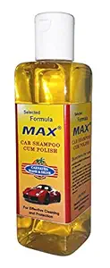 MAX Car Shampoo Cum Polish 200 ML (Pack of 1) - Selected Formula for Effective Cleaning, Washing, Paint Protection and Restoring the Gloss