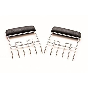 Jd Europe 2x Fleisch Krallen Brenstarke Version Spitzen Aus Vollmaterial Fleischgabeln Brentatzen Grill Bbq Pulled Pork 1 Paar Schwarz