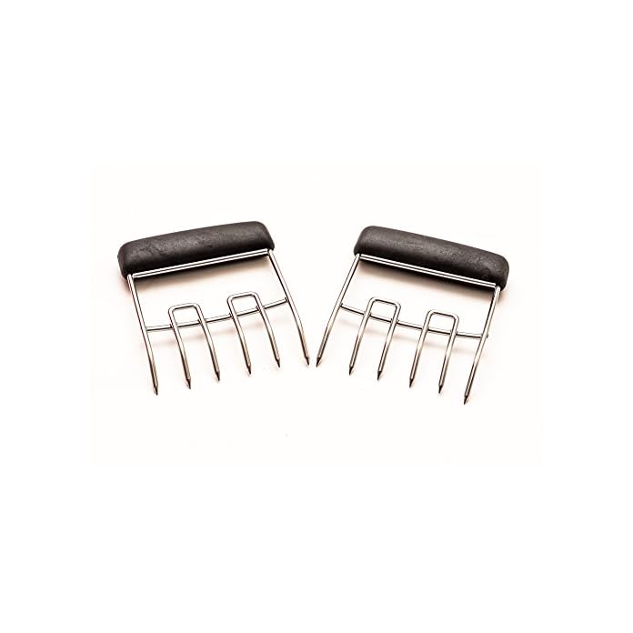 Jd Europe 2x Fleisch Krallen Brenstarke Version Spitzen Aus Vollmaterial Fleischgabeln Brentatzen Grill Bbq Pulled Pork 1 Paar Schwarz