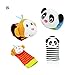 Eleery 4 Pcs Unisex Baby Animal Rattle Toys Wrist Bands & Foot Socks Newborn Feet Finder Developmental Toys Foot Wear Accessories