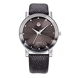 Mode Retro Männer Luxus Uhren Edelstahl Quarz Militär Sport Herren Uhr Lederarm Band Armbanduhr Groveerble