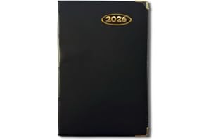 PaulStore 2026 DIARY POCKET SMALL WEEK TO VIEW WITH METAL EDGE (Black)