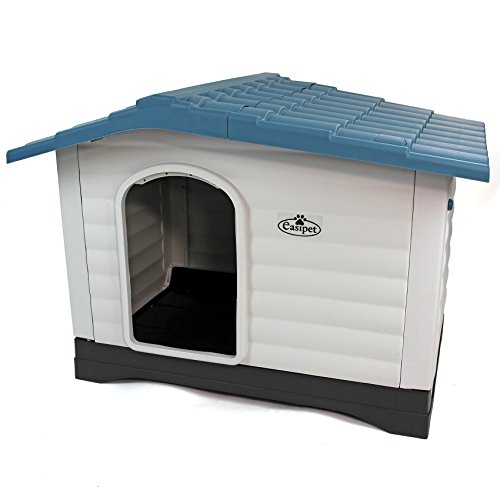 Easipet Plastic Dog Kennel XL Pet House Weatherproof Indoor Outdoor