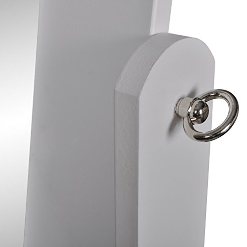 vidaXL Boden Stehend Spiegel Standspiegel Weiß Ankleidespiegel Ganzkörperspiegel 240583 - 7