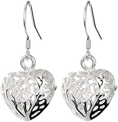 Ladies earrings earrings Silver 20 mm Filigree Heart Style Aim 1440