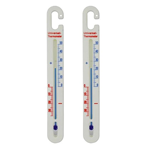 2 St. Khlraum / Khlschrank Thermometer Set Analog Kunststoff wei