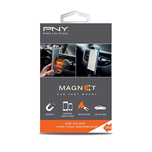 PNY Supporto da Auto Magnetico per Smartphone, Nero
