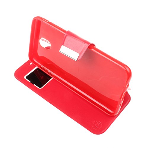 Misemiya    Funda Samsung Galaxy J7 2017 - Funda Solo  Libro View Sporte Rojo