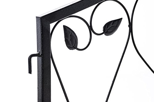 CLP 4er Set Beetzaun BENNETT, Eisen massiv, Breite 4 x 57 cm = 228 cm, Höhe 34 cm, endlos erweiterbar, Beeteinfassung schwarz - 3