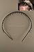 Black Metal toothed Sports Men Women Head Band sport Hairband
