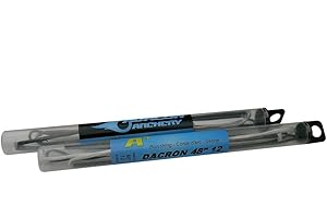 Red Frog International Ltd Tyro Dacron B50 Recurve Bow String 12 Strand White with Black Serving