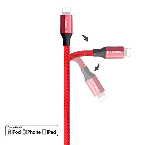 Pasway C  ble Phone   5 Pack  1M Nylon Tress   Chargeur iPhone   C  ble de Sync  2 1A C  ble Compatible avec iPhone XS Max XR X 8 8 Plus 7 7 Plus 6s 6s Plus 6 6 Plus  1 - 5 Couleurs 