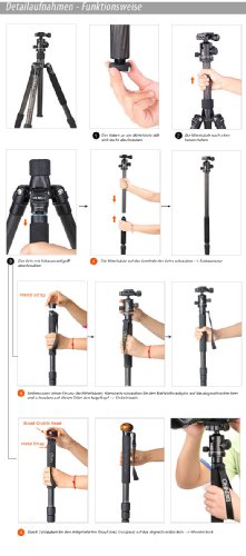 Benro Travel Angel 2 Four Section AlUminium Twist Lock Tripod with B1 Head