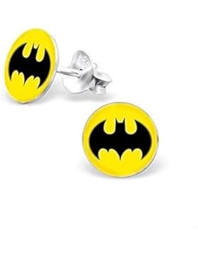 GH1a Batman Ohrstecker 925 Echt Silber Ohrringe Top Geschenkidee