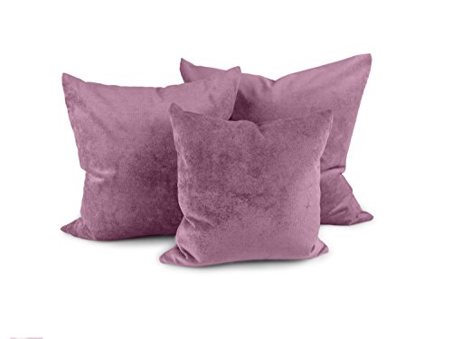 Hochwertige Kissenhülle mit samtig-weichem Chenille-Touch und dezentem Design – erhältlich in 14 modernen Farben und 3 verschiedenen Größen, 60×60 cm, altrosa - 9