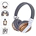 Produktbild samLIKE Kabellos + Verdrahtet Kopfhörer, Noise Reduction 4D Stereo Tragbarer und Faltbarer Headphone Bloothooth Headset für iPhone,Android Smartphones PC und MP3 Players usw ( Gold)