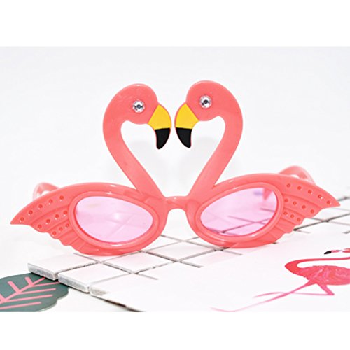 LUOEM Flamingo Gläser Hawaiian Gläser Party Gläser Flamingo Fanci-Rahmen für Luau Beach Party Supplies (Pink) - 3