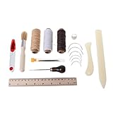  JunYe 23Pcs Bookbinding Kit Starter Tools Set Bone Folder Paper Ruler Sewing Supplies