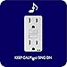 Produktbild Rikki Knight Keep Calm and Sing On Blau Farbe Single GFI Lampe Switch Plate