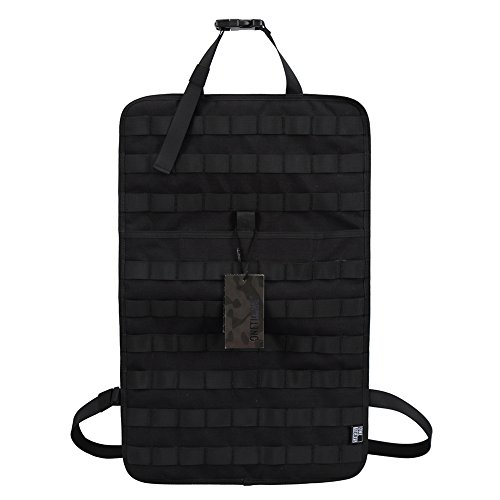 OneTigris Molle Rückenlehnenschutz taktischer Auto Rücksitz-Organizer (Schwarz)