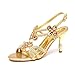 Produktbild Diamanten High Heel Sandalen, Damen Strass Heels Sandalen, Strass High Heel Sandalen, Strand Sandale, Party & Party,Gold,38