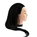 Anself 23" Black Hairdresser Training Head Dummy Model with Long Hair Hairdressing Styling Practice Head Model with Clamp