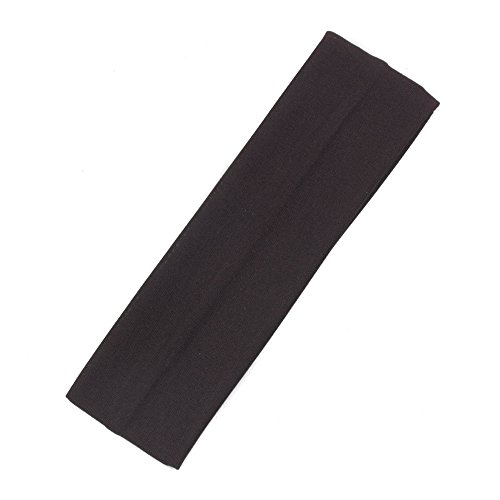 Mytoptrendz® Unisex 7 cm Wide Black Plain Stretchy Elasticated Soft Fabric Kylie Headband