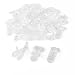 30 KAM Plastic Clips Mam Baby Pacifier Soother Holder Great Baby Gift T-shaped Plastic Badge Clips for making Dummy Clips Straps (Clear(30pcs))