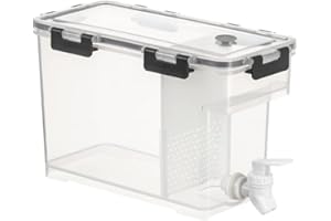 KYLEWO Stylebest Distributeur de Boissons en Plastique de 3,5 L Distributeur de Boissons avec Robinet Distributeur de pichet de jus de Citron glacé pour réfrigérateur Fête Usage Quotidien