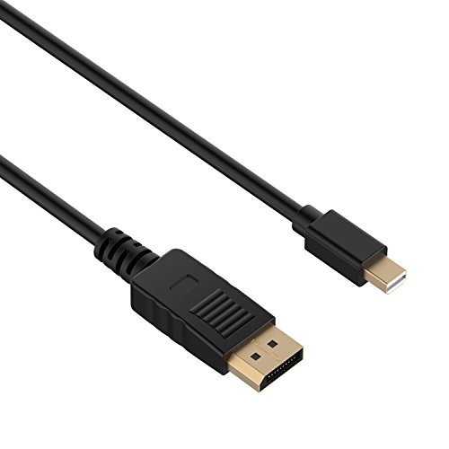 Mini DP auf DP Kabel, Rankie 2-Pack 1.8m Vergoldet MiniDP (Mini DisplayPort) to DP (DisplayPort) Kabel Cable 2K-Auflösung Bereit (Schwarz) – R1105E - 4