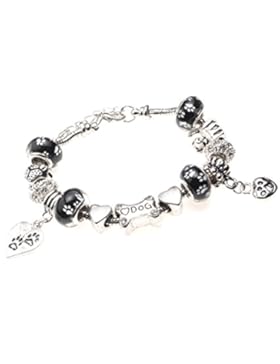 Armband für Hundeliebhaber mit Geschenk-Box, Mädchen-Schmuck, Pandora-Stil
