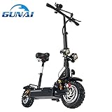 GUNAI 3200W Trottinette électrique Pliable avec 60V Batterie Au Lithium Vitesse Maximum 85km / h