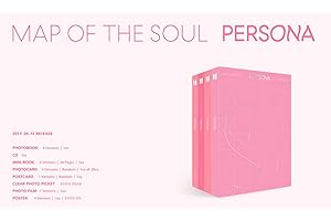 Bighit BTS BANGTAN BOYS - MAP OF THE SOUL : PERSONA [1 ver.] CD+76p Photobook+20p Mini Book+1Photocard+1Postcard+1Photo Film+Folded Poster+Double Side Extra Photocards Set