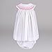 Baby Dress with Knickers Honeycomb- Pink- newborn gift- BebeDeParis- size: 6 months- 100% cotton- baby gift