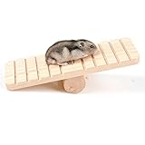 Kamoku101 Holz Wippe für Pet Zwerg Hamster Gerbil Rat Maus Chinchillas Eichhörnchen klein Animal Play House Käfig Nest Übung Spielzeug Zähne kauen Spielzeug