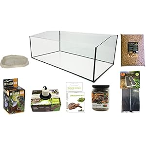 Reptiles Planet Kit Terrarium komplett mit Becken geöffnet für Schildkröte terrestrisch 80x 45x 30cm