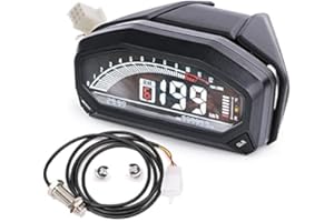 ELING Moto Tachimetro 12000RPM 6 Gear 199km/h Contachilometri per 2 4 Cilindri (Calibro e sensore)