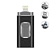 Produktbild B&H-ERX USB Flash Drives,3 in 1 Dual USB Jump Drive Memory Stick 16GB 32GB 64GB 128GB 256GB Thumb Drive Externe Speicher-Speicher-Erweiterung für Apple iOS Android Computer,Black,256GB