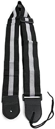 Black & Silver Stripe Guitar Controller Strap For Guitar Hero & Rock Band Guitars On PS3, PS2, Xbox 360 & Wii (Compatible With Guitar Hero: Warriors of Rock, 6, 5, 4, 3, 2 & 1)