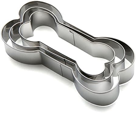 Dog Bone Cookie Cutters Bone Shape Biscuit Cutter for Homemade Treats and Crafts Stainless Steel Pastry Cutters Set of 4 by KAISHANE